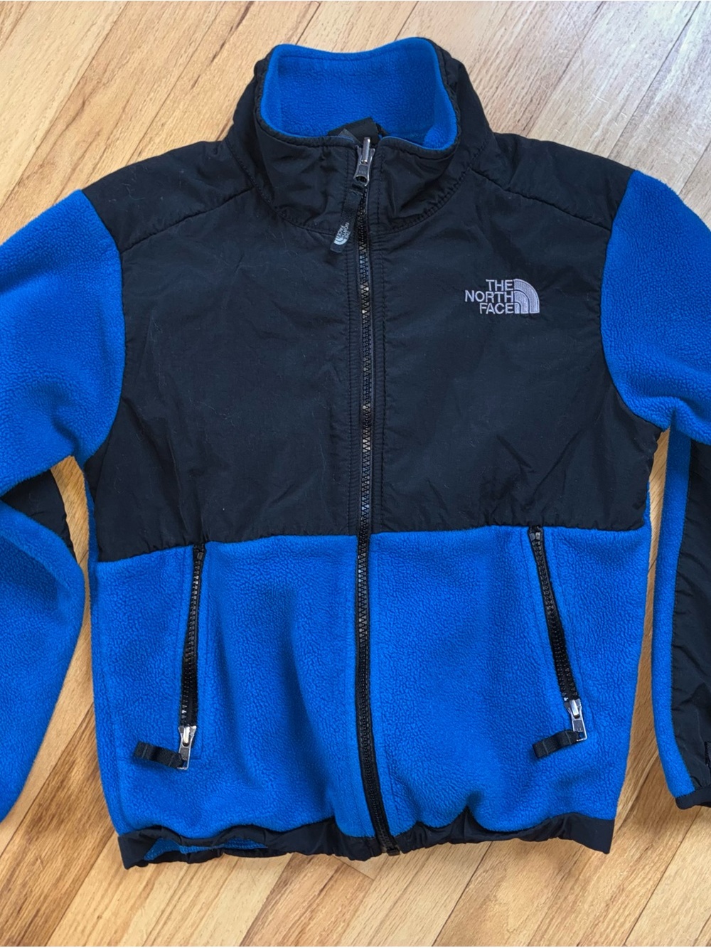 The North Face Black and Royal Blue Kids Fleece Pullover